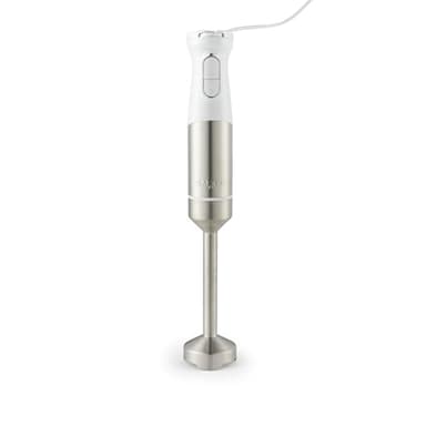 Salter Boston Hand Blender – Variable Speed Control, Stainless Steel Blade, Soups, Sauces & Smoothie Blender, Baby Food, 700ml Beaker, Detachable Design, Storage Lid Included, 1500W, Ice White Shimmer