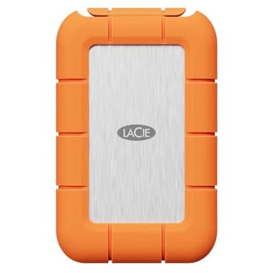 LaCie Rugged SSD4 1TB — shock‑resistant, USB‑C Portable External SSD, for Mac & Windows — Rescue Data Recovery included