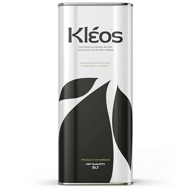 Kleos Extra Virgin Olive Oil 5 Liter - New Harvest 2025-2026 - Cold-Pressed Greek Olive Oil from Koroneiki Olives - Premium Quality