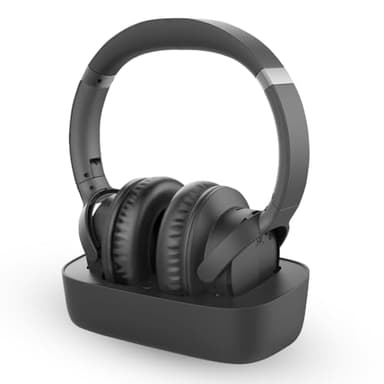 Avantree Ensemble – Wireless TV Headphones for Seniors with Clear Voice, Charging Dock, 35h Playtime, Comfortable Fit, Works with Optical, AUX & Bluetooth TVs