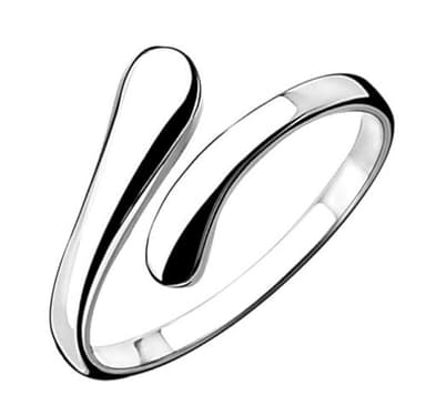 Women's 925 Sterling Silver Simple Open Adjustable Rings