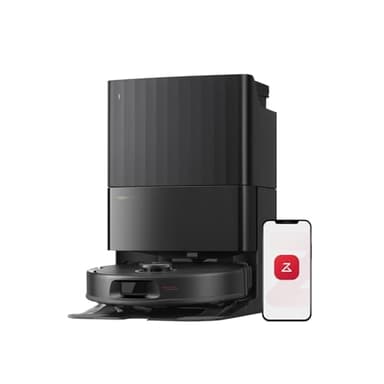 roborock Qrevo S5V Robot Vacuum Cleaner with Mop, FlexiArm Edge Mopping, 12,000Pa Suction, Dual Zero-Tangle System, Smart Obstacle Avoidance, 10mm Mop Lifting, All-in-One Dock, Black