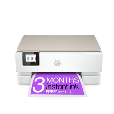 HP ENVY Inspire 7220e All-in-One Wireless Colour Printer | 3 months free Instant Ink | White | 2-sided printing | Touchscreen | Self-healing Wi-Fi
