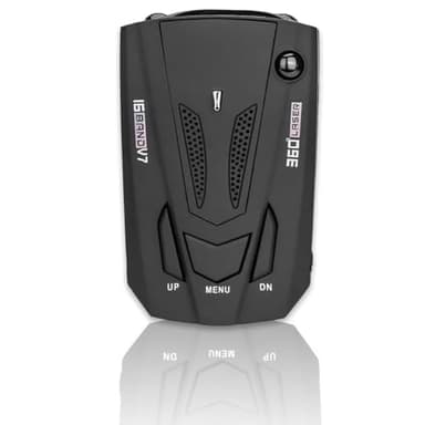 EUUEKathy Speed Camera Detector, Long Range Radar Detector with Voice Reminder System, Voice Alerts and Speed Camera Alerts Vehicle Electronics, Car Speed Detectors with 360 Degree Protection(Black)