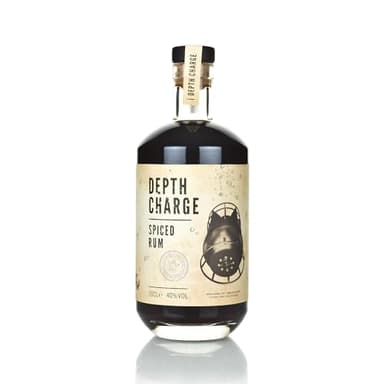 Depth Charge Spiced Rum, 70cl - 40 Percent ABV Spiced Rum with Cinnamon and Vanilla Notes for the Ultimate Cocktails - Rum Blended and Bottled in the UK