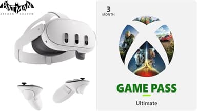 Meta Quest 3 512GB – Breakthrough mixed reality – Powerful performance + Xbox Game Pass Ultimate | 3-Month Membership | Digital Dowload for Xbox