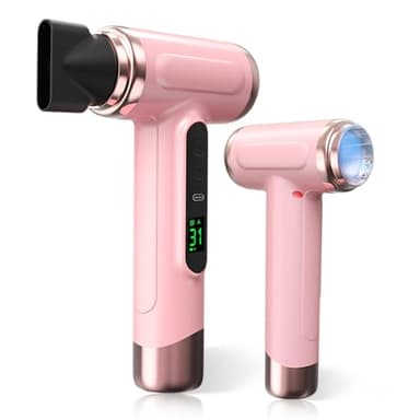 Plnk Cordless Hair Dryer, 15000mAh Rechargeable with USB Charging, Cold & Hot Wind, Travel & Camping