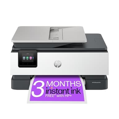 HP OfficeJet Pro 8122e All-in-One Printer | Colour | Printer for Home | Print, Scan, Copy | Automatic document feeder| 3 months of Instant Ink with HP | Up to 3 years Warranty