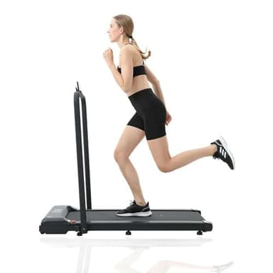 COSMO BUY Under Desk Walking Treadmill Pad With Handrail 2.0 HP Portable Treadmills for Office Home Gym Cardio Workout Fitness Space-Saving, Adjustable Speed 1-10 km/h, Running, Jogging, w/Remote