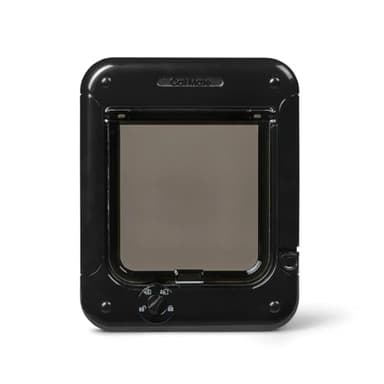 Cat Mate Rotary 4-Way-Locking Cat Flap (358) - Versatile Lockable Door for Small to Average-Sized Cats, for Single/Multiple Glazing, UPVC, Wall and Wood, Black