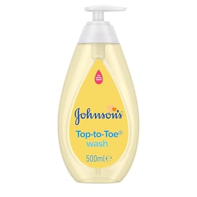 Johnson's Baby Top to Toe Wash (1 x 500 ml), Gentle & Mild Head to Toe Wash for Newborn Care, Newborn Essentials No More Tears, Suitable for Babies First Bath, Kids and Adults