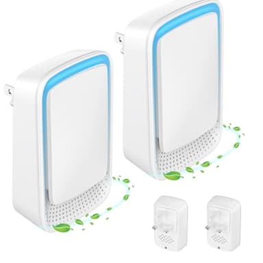 Air Purifier Plug In Air Ionizers, Negative Ion Technology Air Purifier for Bedroom Home Office, Garage Room Pets, Purify Smell (2PCS)