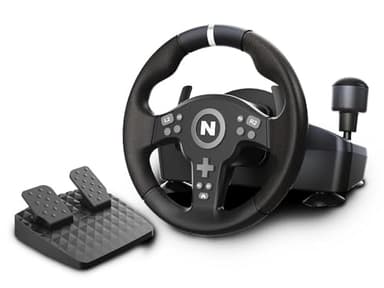 Nitho Drive Pro V200 Gaming Steering Wheel with Pedals and Shifter, 270° Racing Wheel for PC, PS4, Xbox One, Xbox Series X/S, Driving Car Simulator with Vibration and Integrated Shifter