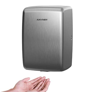 anydry 2803D Listed Mini Automatic Electric Hand Dryer, Hand Dryer For Toilets Commercial,Space-Saving.Polished Stainless Steel Housing.