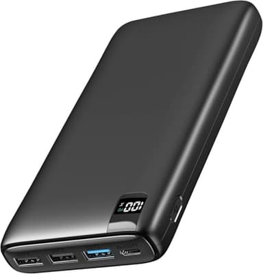 A ADDTOP Power Bank Portable Charger - 26800mAh High Capacity 22.5W Fast Charging Power Bank 20W PD USB C External Battery Pack with 4 Outputs and LCD Display for Smartphone, Tablets Black