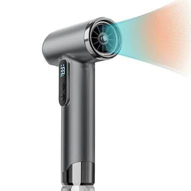 Cordless Hair Dryer, 100000RPM Fast Hair Dryer, 15000mAh Rechargeable Hair Dryer, 200W Battery Operated Ionic Hair Dryer with Diffuser for Outdoor Travel Camping (Silver)
