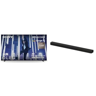 Sony BRAVIA 8 OLED, K77XR80, 77" TV BRAVIA Theatre Bar 9 – Dolby Atmos Single Soundbar