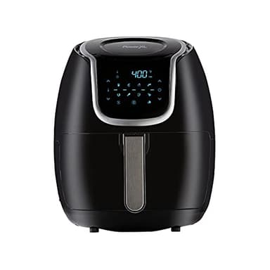 Power XL Vortex Air Fryer 4.7L - 5-in-1 Digital Air Fryer - 360 Degree Cyclonic Technology - 1 Large Detachable Basket - Makes Cooking with Less Oil & Fat Easier and Quicker - Recipe Book Included