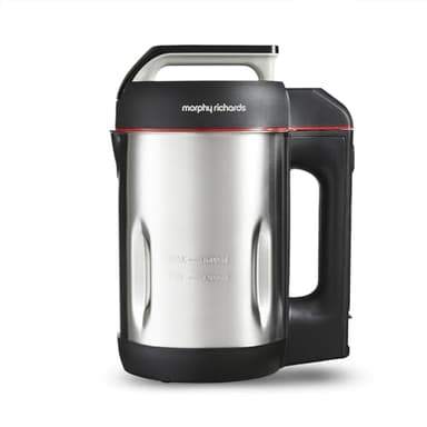 Morphy Richards Sauté & Soup Maker, 1.6L, 4 Settings, Smooth, Chunky, Juice, Blend Pause Function, Family Size, Non-Stick Coated Jug, Detachable Power Cord, Stainless Steel, 501014