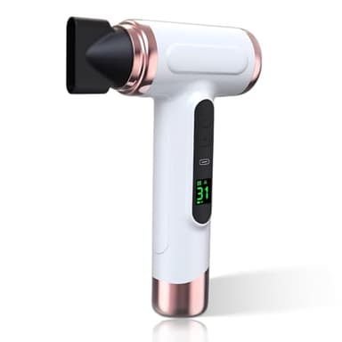 Cordless Hair Dryer,15000mAh Cordless Hair Dryer Rechargeable with USB Charging Cold,Cold Hot Wind Battery Hair Dryer for Travel Camping (White)