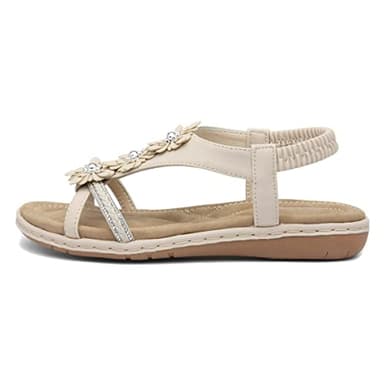 Lilley Sylvie Womens Cream Diamante Sandal - Size 6 UK - Off-White