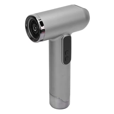 USB Cordless Hair Dryer, 200W Fast Drying Blow Dryer, 100000RPM 15000mAh Travel Blowdryer with Nozzle, for Travel Camping (Silver)