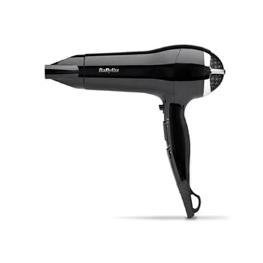 BaByliss Power Smooth Hair Dryer - Powerful and Lightweight, 2400W Fast Drying, Ionic for Frizz-Control, 3 Heat & 2 Speed Settings Plus Cool Shot, Black, 5736CU