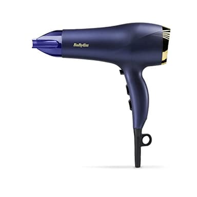 BaByliss Midnight Luxe Hair Dryer - Powerful 2300W Blow Dryer, Ionic Frizz-Control, Fast Drying, Professional and Lightweight, 3 Heat & 2 Speed Settings, 5781U