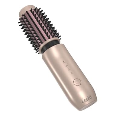 Leeko Cordless Hair Curler, 3 in 1 Cordless Hair Styler 40mm, Portable Cordless Hot Brush with 4 Temperatures, 7000 mAh USB Rechargeable Hot Hair Curler (Gold)