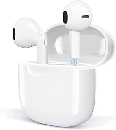 Wireless Earbuds Bluetooth Ear Buds 5.0, Ipx8 Waterproof Bluetooth Earphones, 48H Playtime In-Ear Headphones With Noise Cancelling Mic, Hifi Stereo Sound, Touch Control (White)