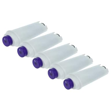 vhbw 5X Water Filter Compatible with DeLonghi Rivelia, Primadonna Soul Coffee Machine, Espresso Machine - White