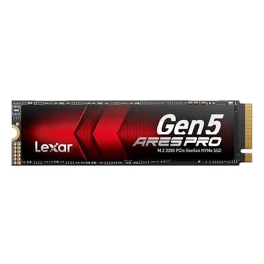 Lexar ARES PRO 1TB Gen5 NVME M.2 SSD, PCIe 5.0 x 4 Internal SSD, Up to 14,000 MB/s Read, for AI Applications, AAA Gaming, Video Editing, Compatible with PC, Laptops & PS5, 5 Year Limited Warranty