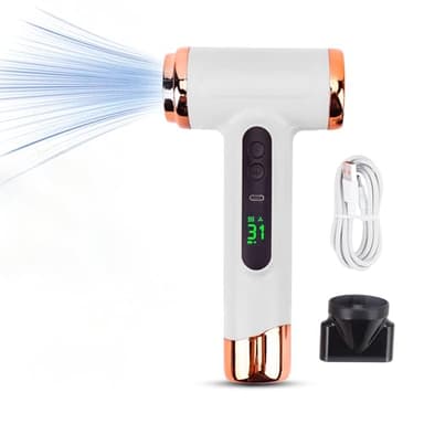 Cordless Hair Dryer for Women, 200W Portable Travel Hairdryers for Women USB Rechargeable Hair Dryer Blow Dryer Hot Cold Wind Styling for Dormitory Students Home Travel (White) (White)