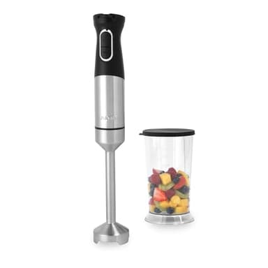 Salter Electric Hand Blender – 1500W Immersion Stick Blender, 700ml Beaker Included, Variable Speed Settings, Durable Stainless-Steel Blade, Detachable Rod for Easy Cleaning, Storage Lid Included