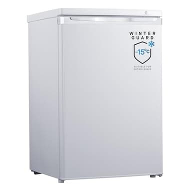 Teknix UC55F5W Freestanding Undercounter Freezer - 55cm Width / 91 Litre Capacity - Suitable for Outbuildings - 4 Large Compartments - 4 Star Freezer Rating - White