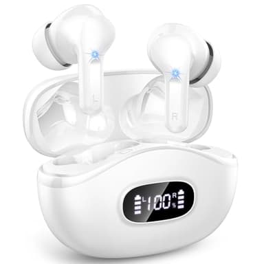 AOTONOK Wireless Earbuds, Bluetooth 5.4 Headphones In Ear with 4 ENC Noise Cancelling Mic, 40H Wireless Earphones Deep Bass, IP7 Waterproof Ear buds Bluetooth Earbuds, Mini UltraLight, LED Display