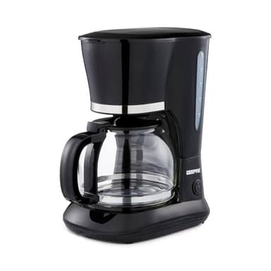 GEEPAS 1.5L Filter Coffee Machine | 800W Coffee Maker for Instant Coffee, Espresso, Macchiato & More | Boil-Dry Protection, Anti-Drip Function, Automatic Turn-Off Feature, Black