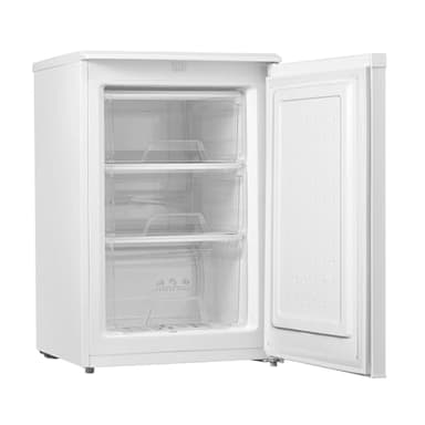 COMFEE' RCU83WH2(E) Freestanding Under Counter Freezer 88 Litre Capacity, 55cm wide, Reversible Door, 3 Drawers, 4 Star Freezer Rating, Adjustable Thermostat, White