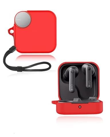 Protective cover for CMF by Nothing Buds 2 Wireless Earbuds, yystao Soft Silicone Case compatible with CMF Buds 2,With Lanyard - Skin-friendly & Durable, Red