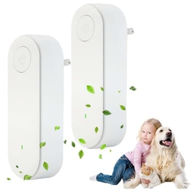 2 Pcs Ionic Air Purifier Plug In UK, 2026 New Plug In Air Purifiers For Home, Instant Air Purification, Suitable For Bedrooms, Toilets, Living Rooms, Bathrooms, Closets, And Pet Rooms