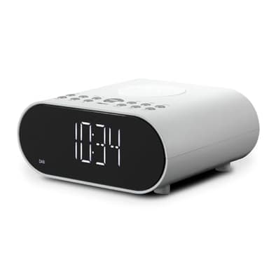 Roberts ORTUSCHARGED-WHT DAB Alarm Clock Radio with Wireless Smartphone Charging - White