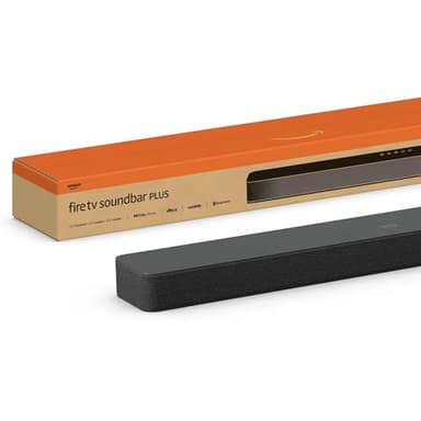 Amazon Fire TV Soundbar Plus, 3.1 channel, all-in-one design, Dolby Atmos, DTS:X, clear dialogue, 2024 release