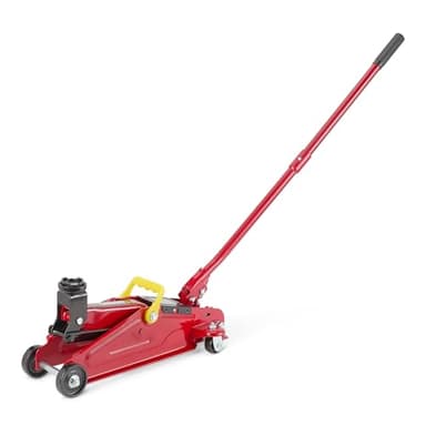 Amazon Basics Hydraulic Floor and Portable Car Jack, 2.2 Short Ton/2 Metric Ton/2 Tonne/2000 kg Capacity, Slow Release, Red