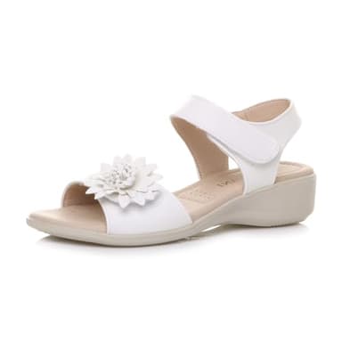 AJVANI low wedge heel hook & loop strap flower comfort sandals size 8 41