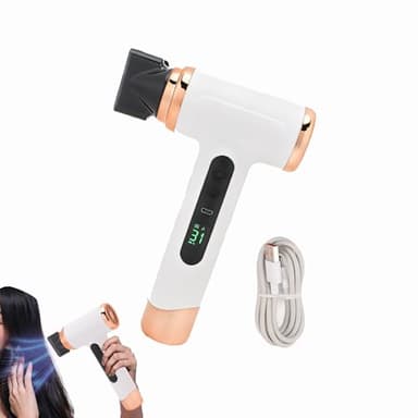 Cordless Hair Dryer,15000mAh USB Rechargeable,3 Adjustable Cold Hot Wind,Digital Screen,200W Protable Hair Dryer for Travel Camping, Students Dormitory