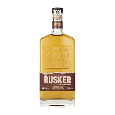 The Busker - Single Grain Irish Whiskey | 70cl | 44.3% vol | Medium Body with Notes of Caramel, Slight Vanilla and Oak | Gluten Free | Made at Royal Oak Distillery | Enjoy Neat or Over Ice