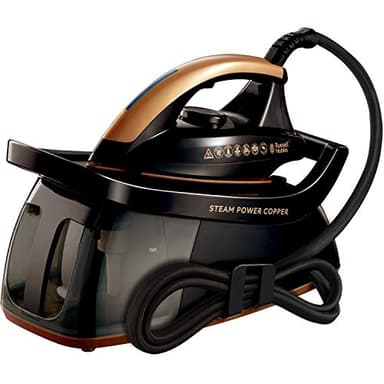Russell Hobbs Steam Power Generator Iron, Removable 1.3L Water Tank, Copper Ceramic Soleplate, 180g Shot of Steam, 150g Steam Output, Anti-calc cartridge, Carry handles, Vertical Storage, 2600W, 26190