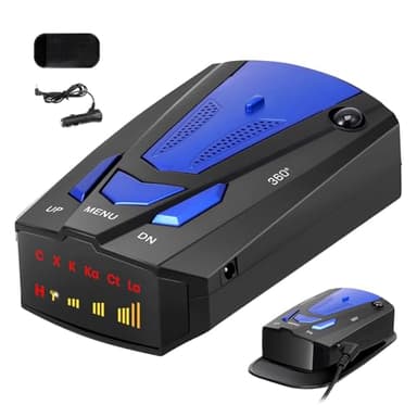 Speed Camera Detectors, 360° Radar Detector for Cars, Car Radar Detector with 360° Real Time Voice Alerts, Quick Reaction, Enhanced Vehicle Safety