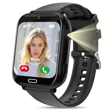 Kids Smart Watch 4G, Kids GPS Tracker Watch Phone with Video Call SOS Game Voice Chat School Mode Camera for Boys Girls Gifts