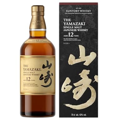Suntory Japanese Whisky - Yamazaki 12 Year Old - Japanese Oak Casks - sweet ginger, cinnamon, long finish. 70 cl. 43% ABV